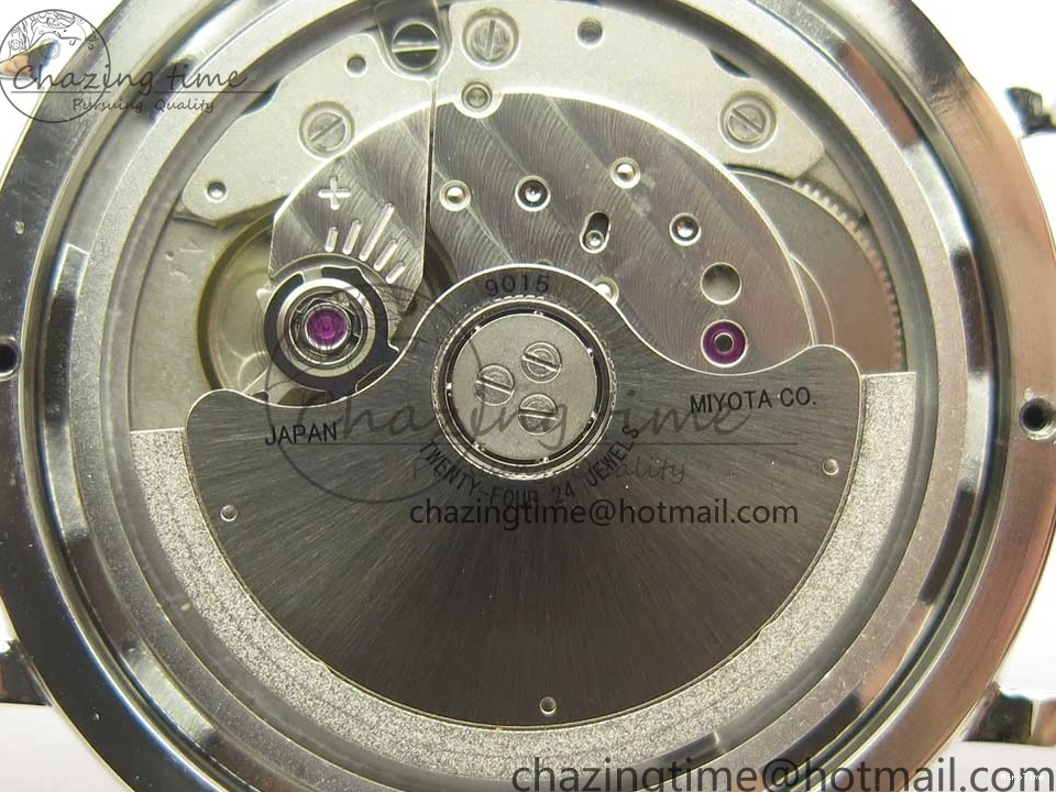 MIROTIME 0210 Fashionable Portofino IW458101 Diamond Bezel SS MK 1:1 Best Edition Blue Dial On Blue Leather Strap MIYOTA 7169